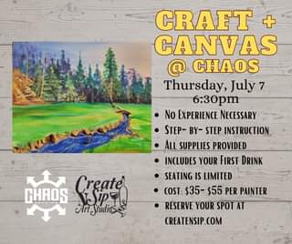 Art and craft brews collide on First Thursdays. Enjoy a fun evening of painting